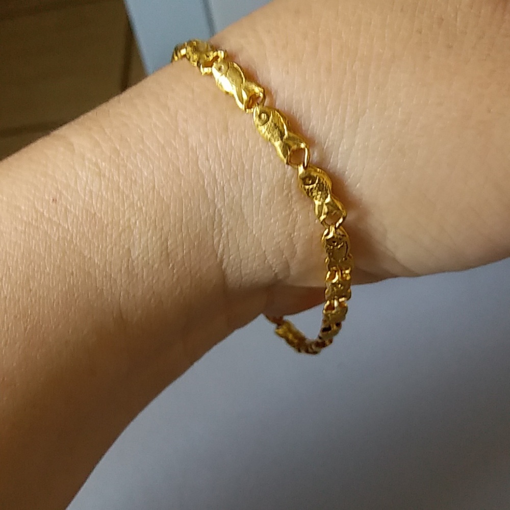 Beautiful 24k solid gold bracelet 11.1 grams - Picture 2 of 8